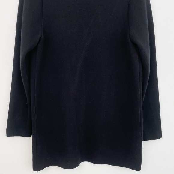 Charter Club 100% Cotton Black Zippered Open Front Cardigan Size Large - Picture 11 of 15